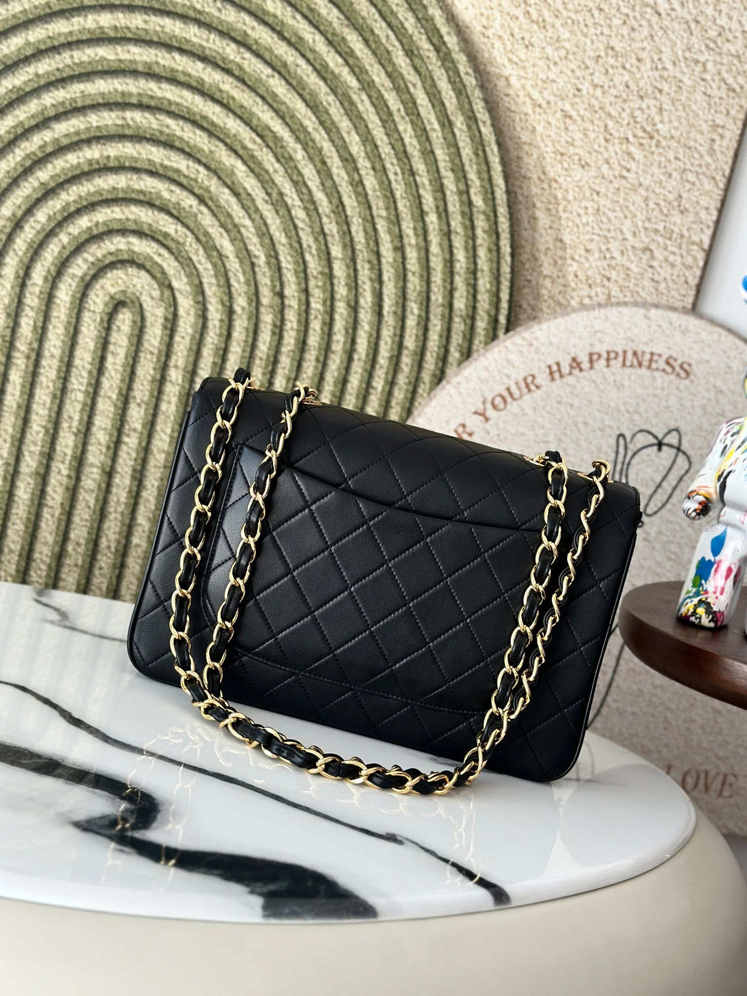 Chanel Vintage Classic Flap Bag back view