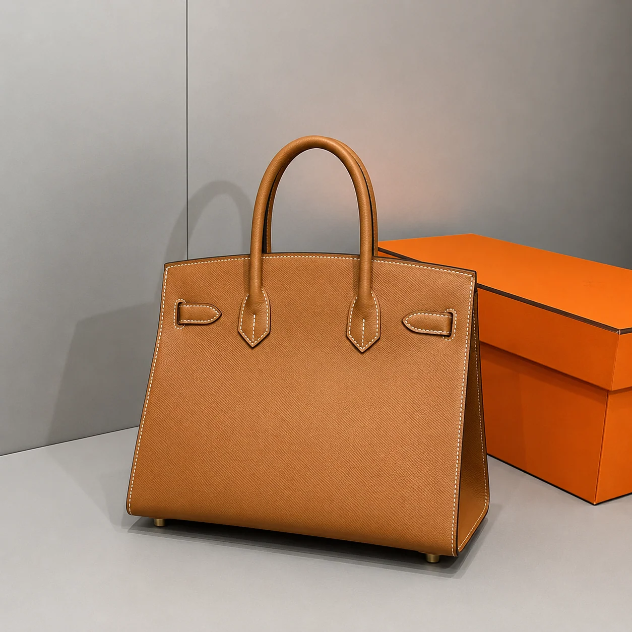 Hermès Birkin 30 Brown Togo leather back view