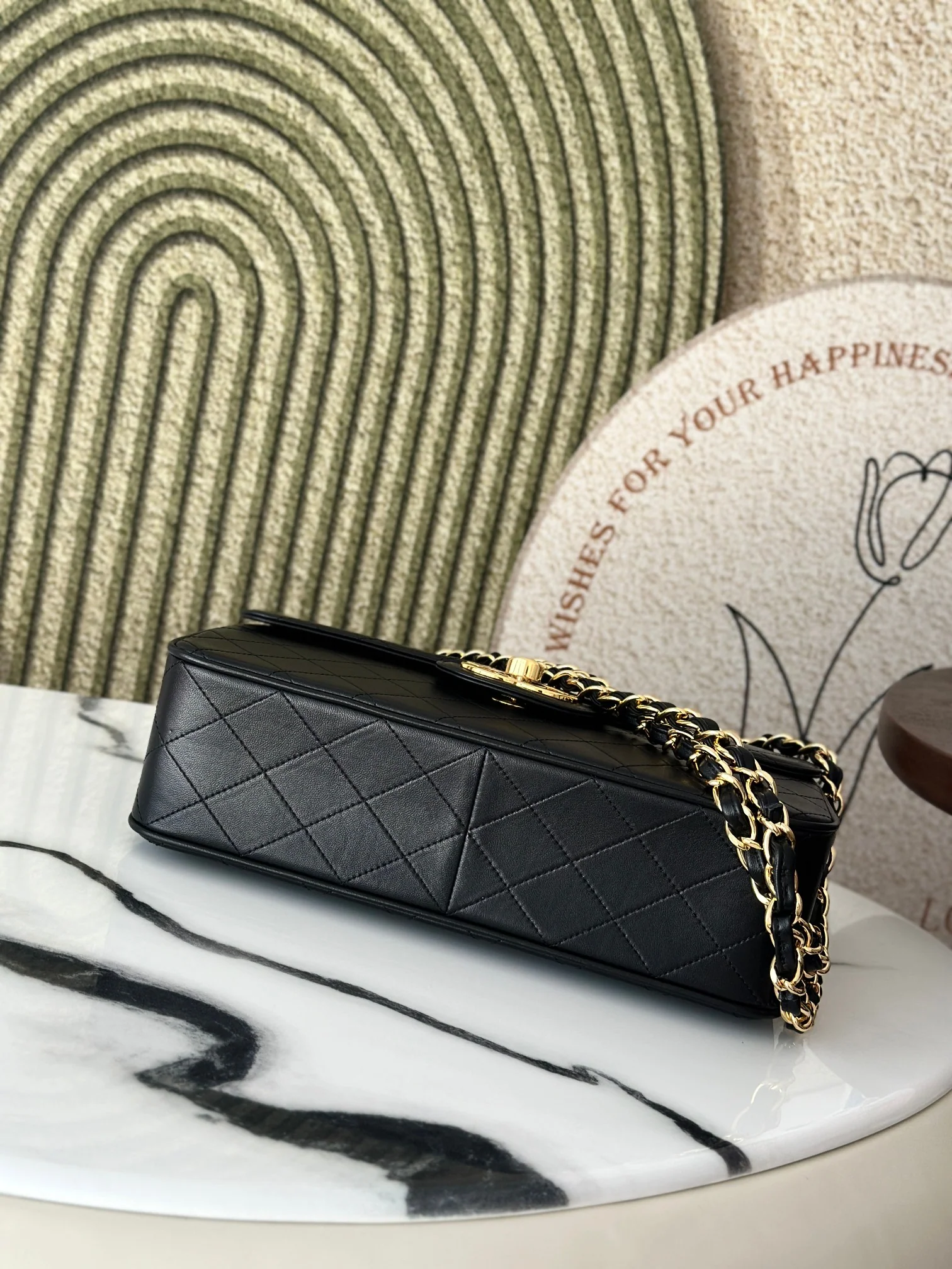 Chanel Vintage Classic Flap Bag bottom view