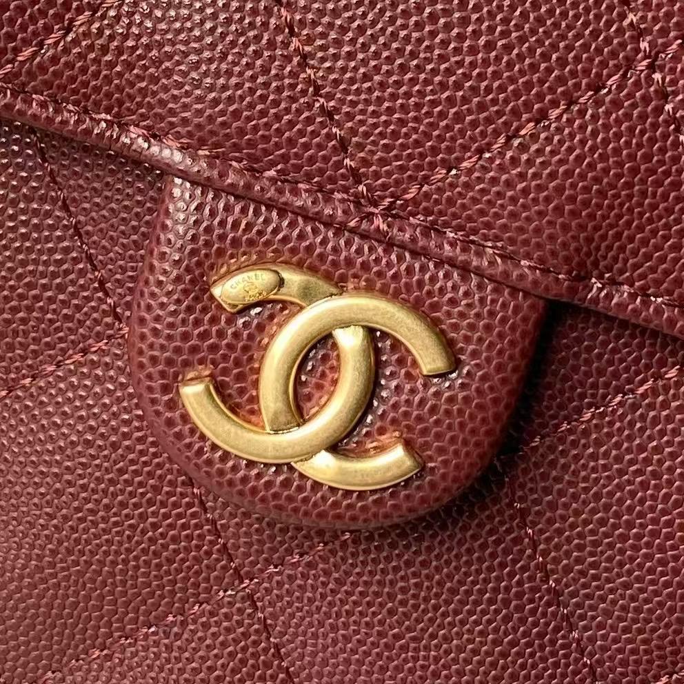 Chanel 25 Small Hobo in Burgundy Calfskin