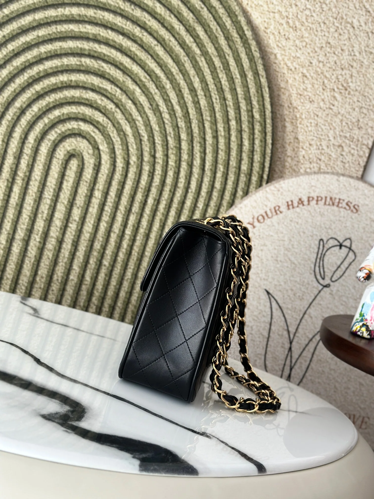 Chanel Vintage Classic Flap Bag side view