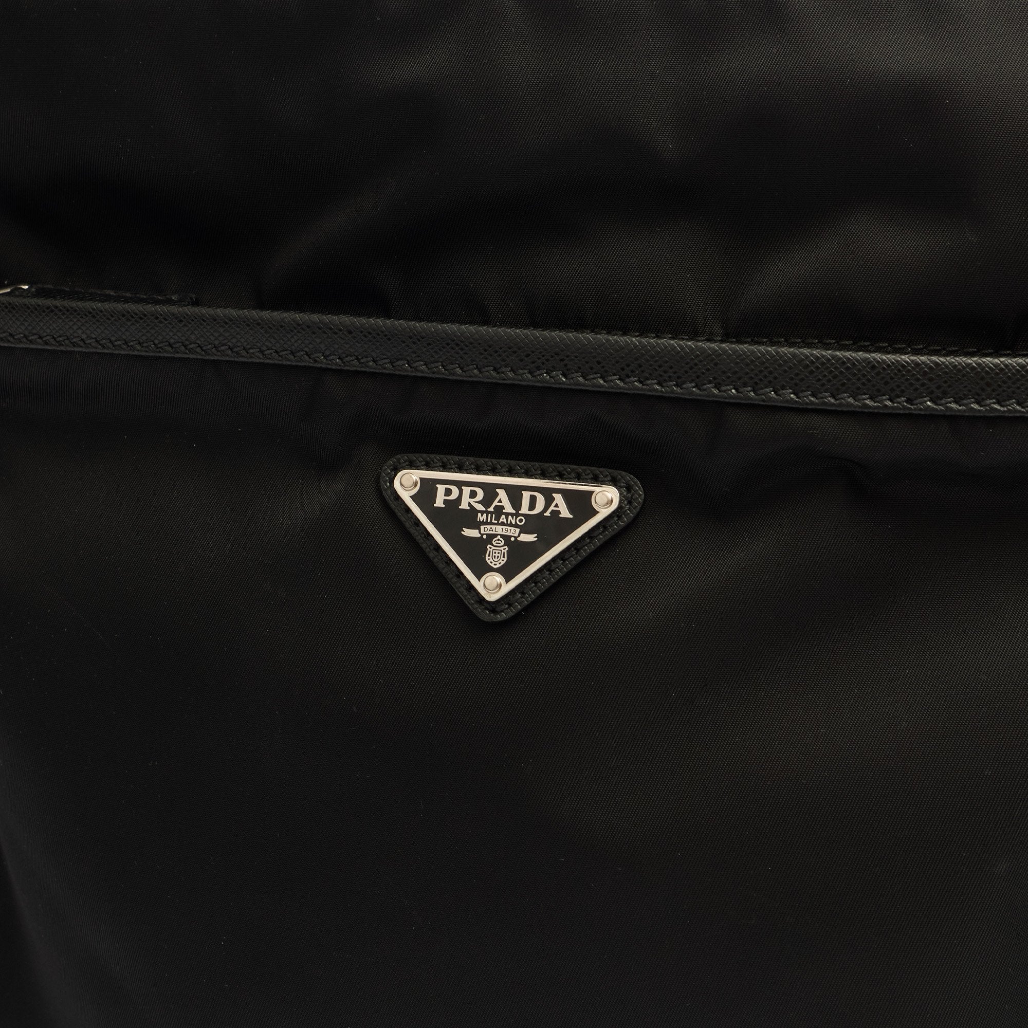 Picture of Prada Cross Body Nylon Messenger in Black, Nylon