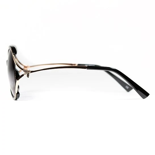 Leah S Black Bee Motif Sunglasses (LE192005 BL-G)