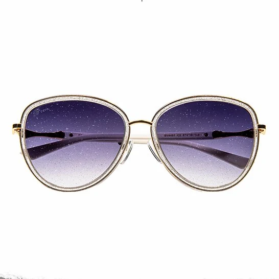 BV4461 C2 Bravo Sunglassses  Silver Sparkle Lens Collection