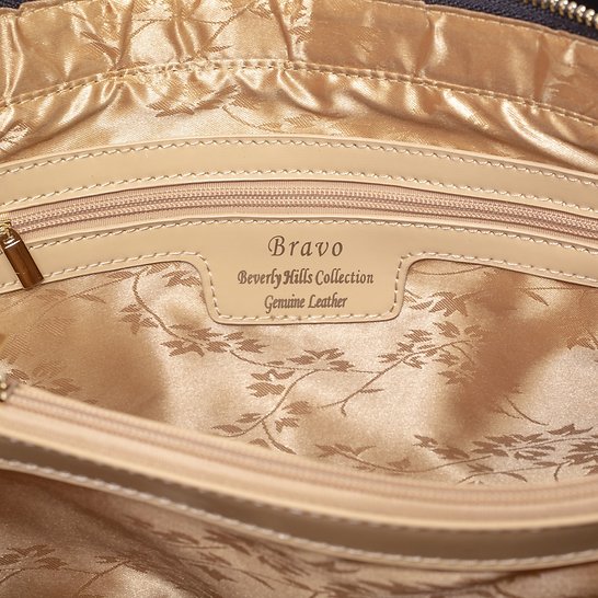 Lisa Multicolor Butterfly Print Calfskin Tote interior view