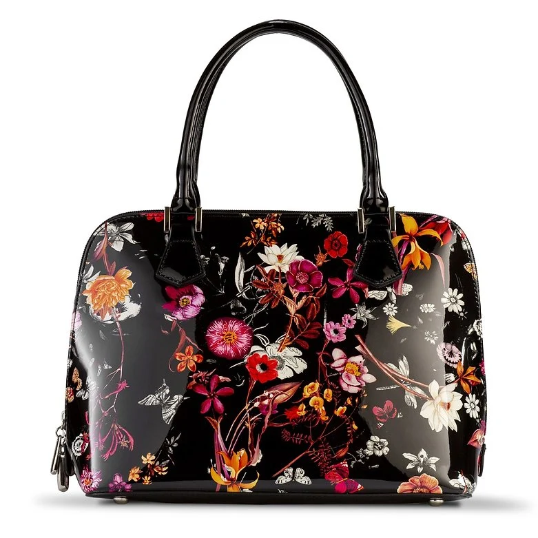 Anuta Medium Night Blossom Floral Calfskin Handbag BH93-2012