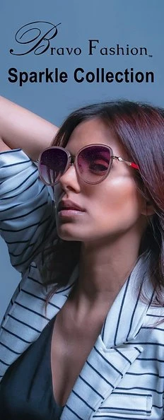 BV4461 C2 Bravo Sunglassses Silver Sparkle Lens Collection