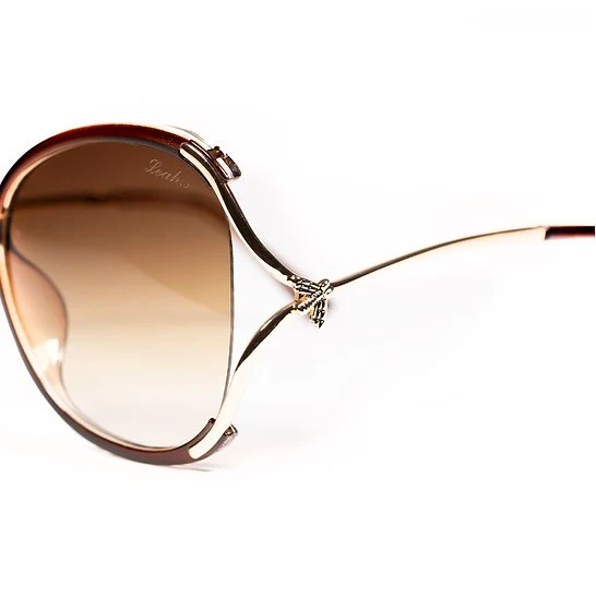 Leah S Brown Bee Motif Sunglasses (LE192005 BR-B)