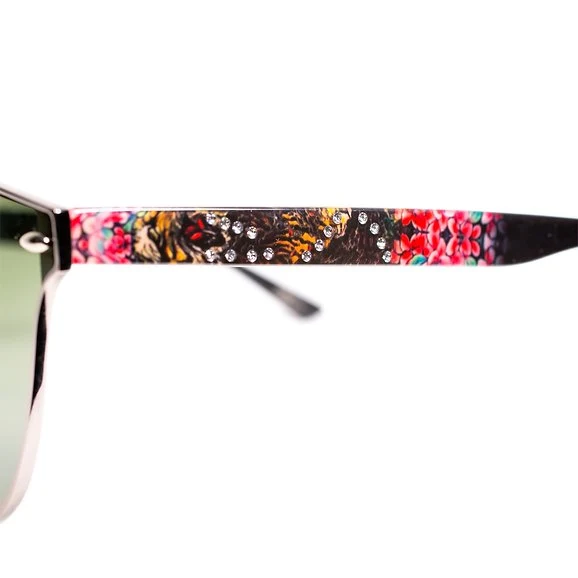 BV1901T C2 Unisex Bravo Tiger Print Sunglasses