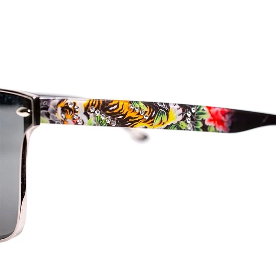 BV1902T C2 Unisex Bravo Tiger Print Sunglasses
