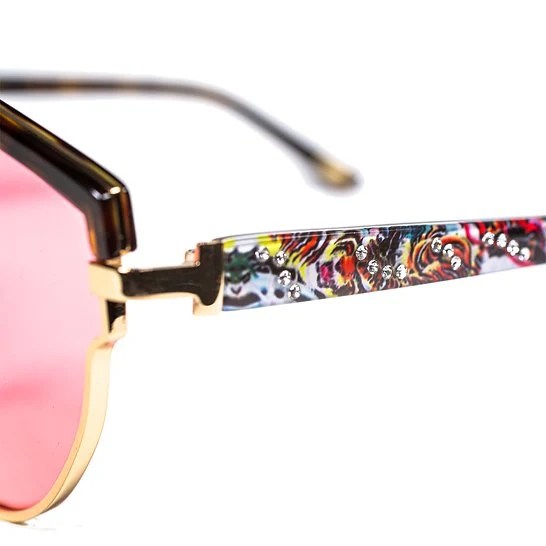 BV1903T C2 Unisex Bravo Tiger Print Sunglasses