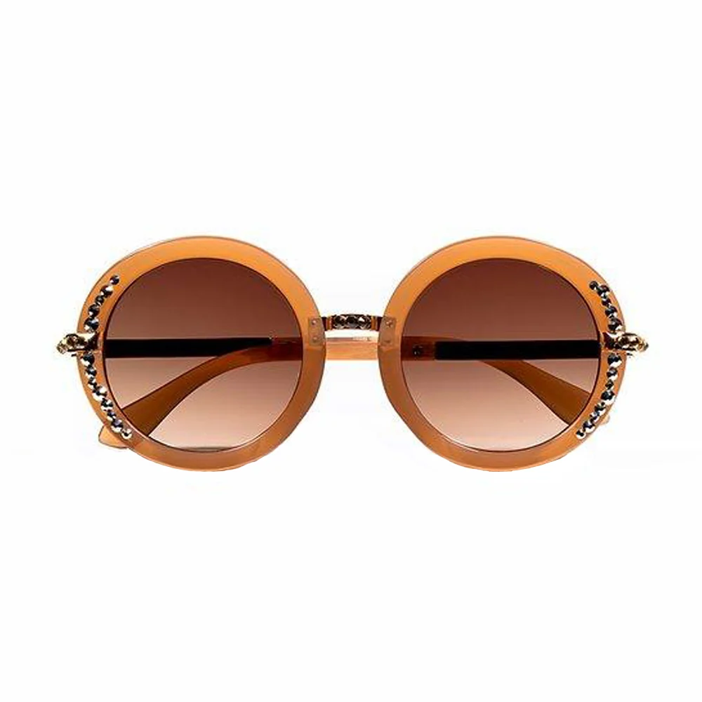 Leah S Beige Crystal Sunglasses (LE192001 BE-B)