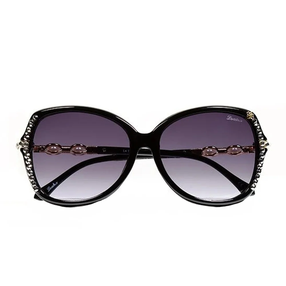 Leah S Black Pearl and Crystal Sunglasses (LE192004 BL-G)