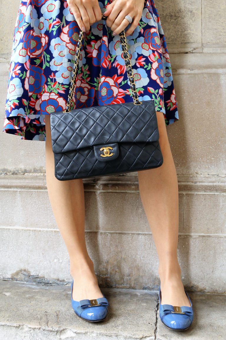 shoes and Chanel bag close up