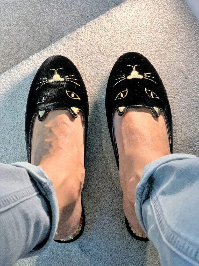 Charlotte Olympia kitty mules