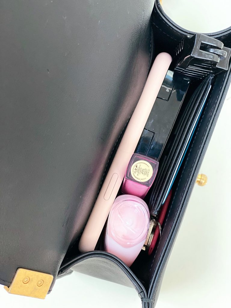 Small Chanel Boy bag fit test