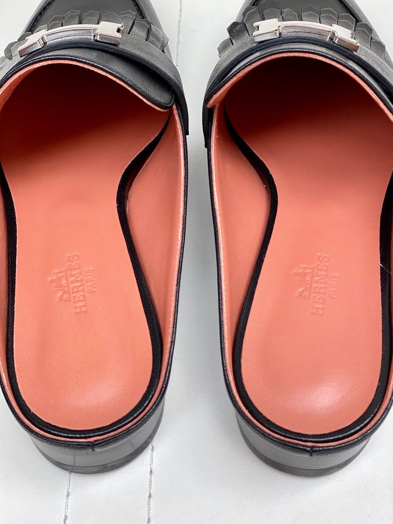 Hermes Rivoli mules sole view