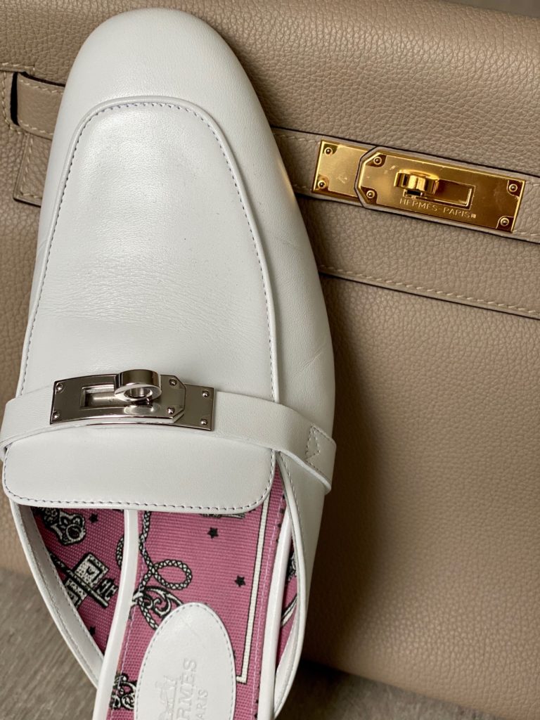 Kelly bag closure and the mule buckle comparison