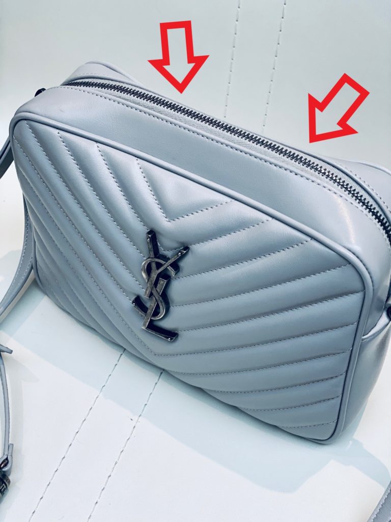 The Lou bag and the bulging zip side view