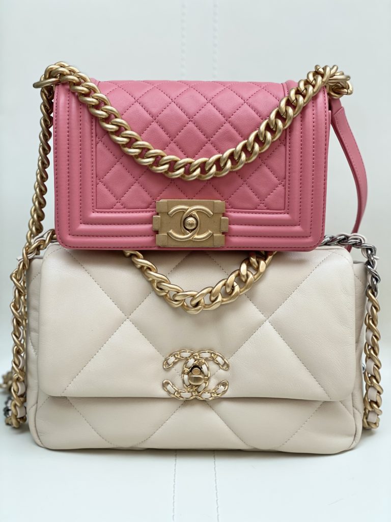 Chanel Boy bag and the 19 Bag comparison